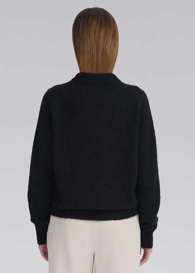 Sandbanks Alpaca Blend SB Intarsia Ladies Jumper in Black Model Back