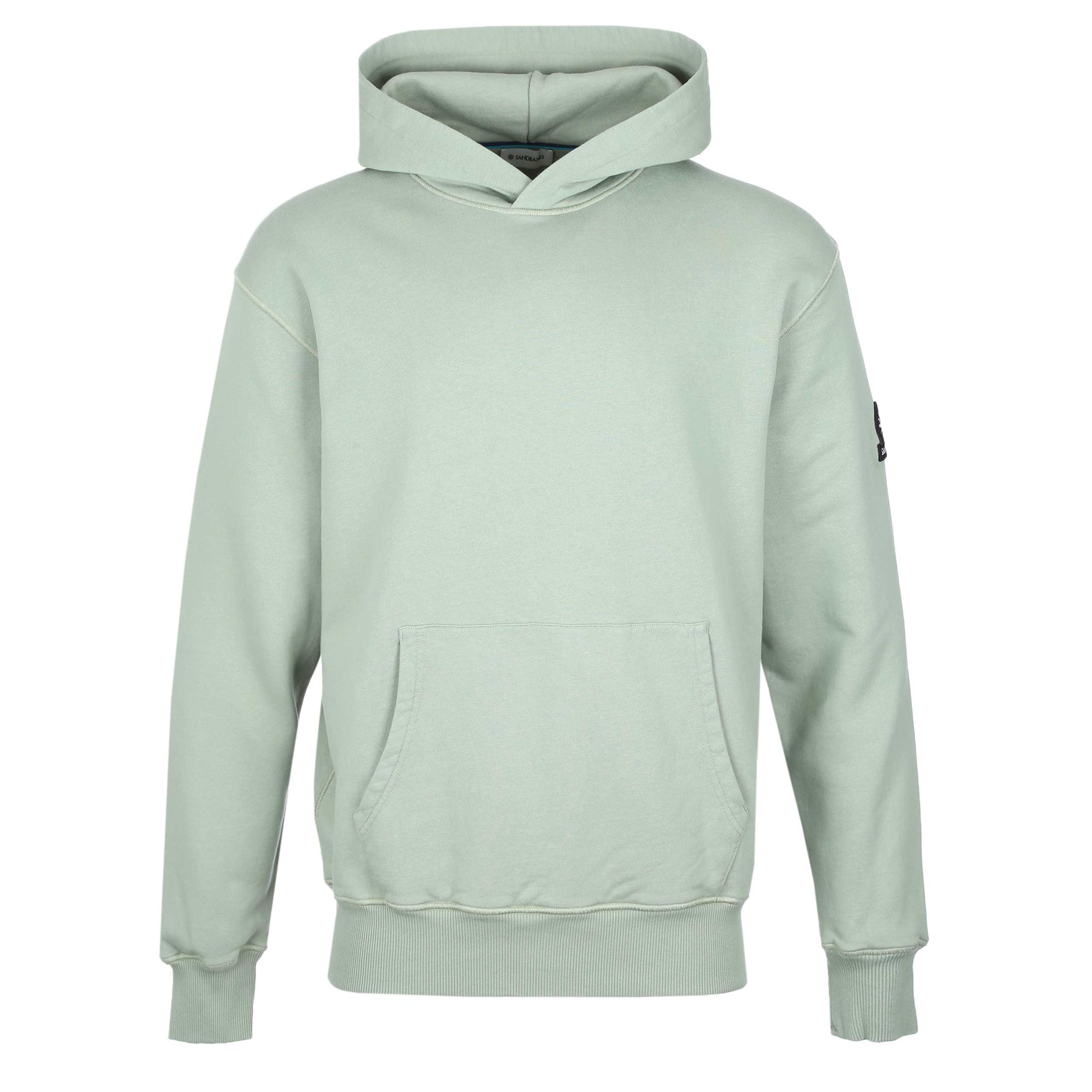 Sandbanks Badge Logo Hoodie in Sage