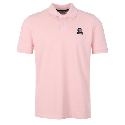 Sandbanks Badge Logo Polo Shirt in Crystal Rose