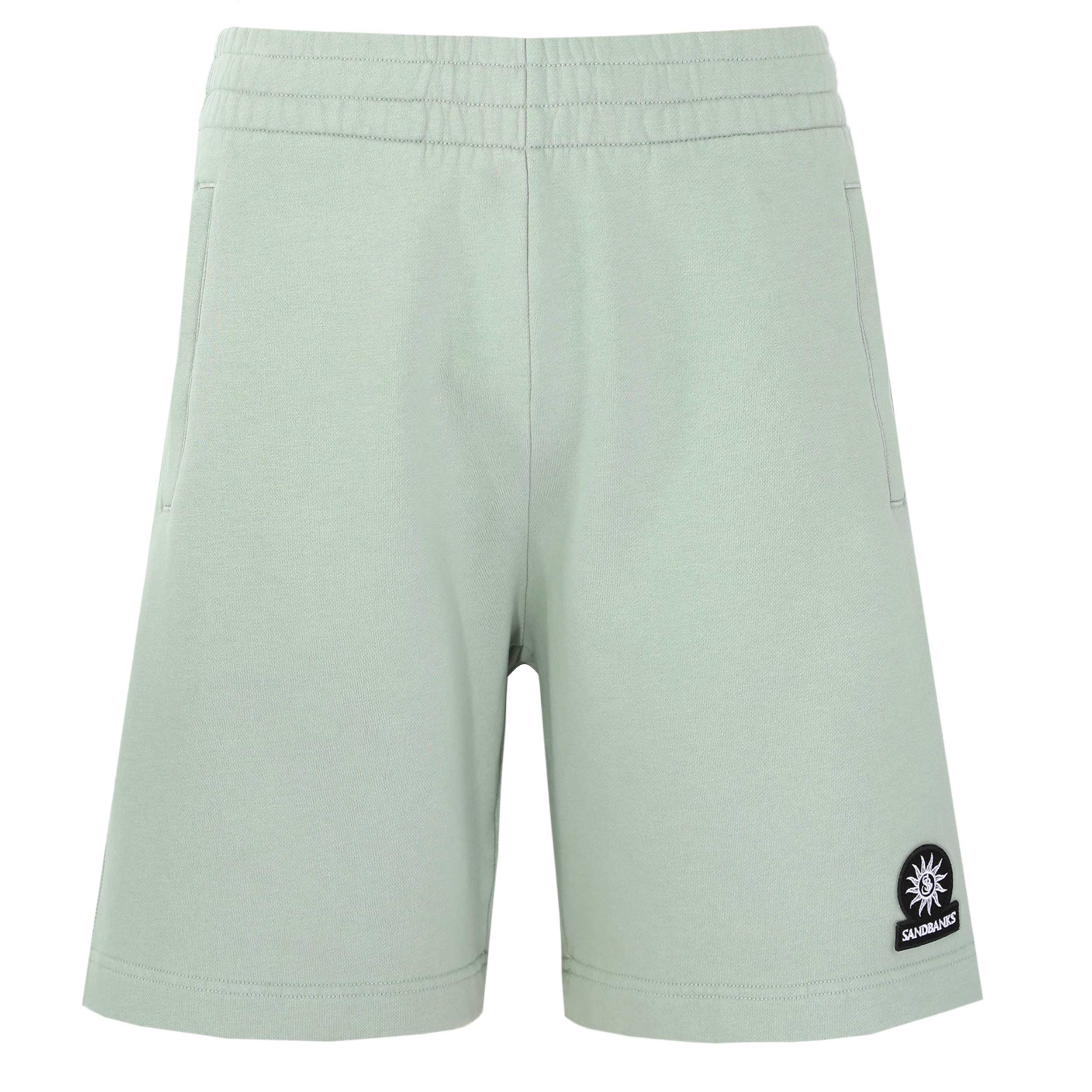 Sandbanks Badge Logo Sweat Short in Sage