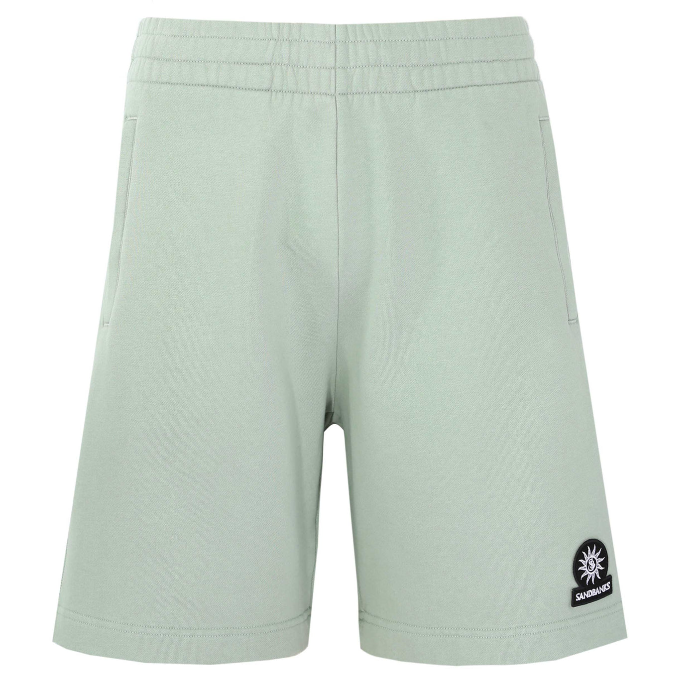 Sandbanks Badge Logo Sweat Short in Sage