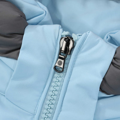 Sandbanks Banks Puffer Jacket in Crystal Blue Zip