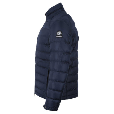 Sandbanks Biker Micro Puffer Jacket in Navy Side