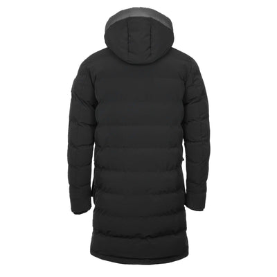 Sandbanks Branksome Long Puffer Jacket in Black Back