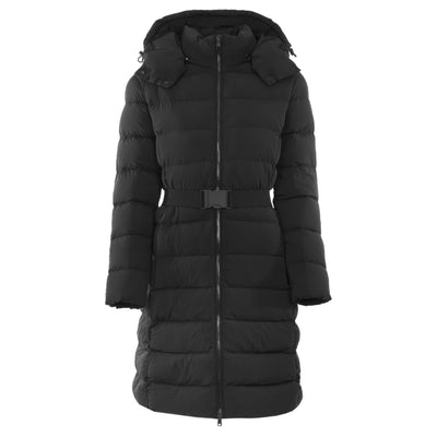 Sandbanks Dune Belted Mid Puffer Ladies Jacket in Black