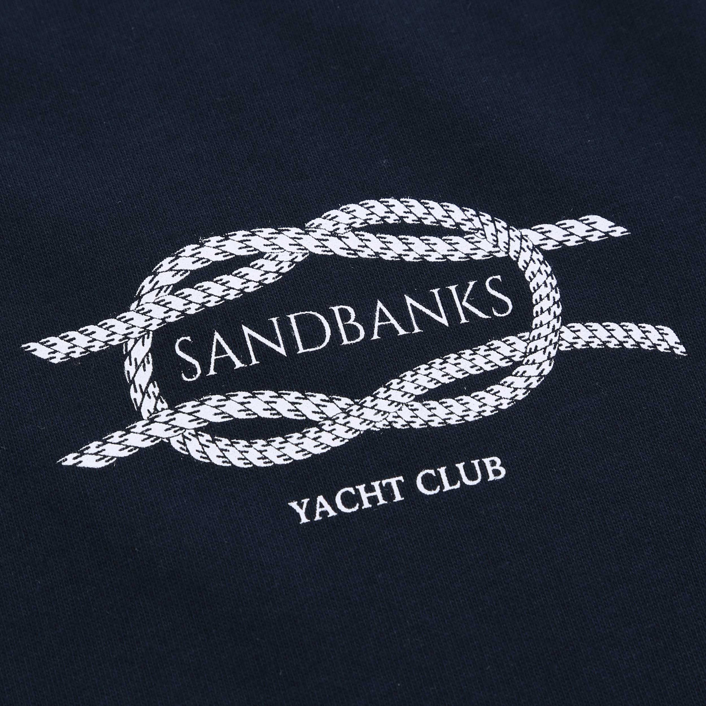 Sandbanks Yacht Club T Shirt in Navy Chest Logo