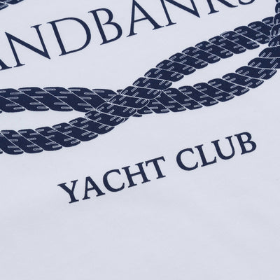 Sandbanks Yacht Club T Shirt in White Back Print