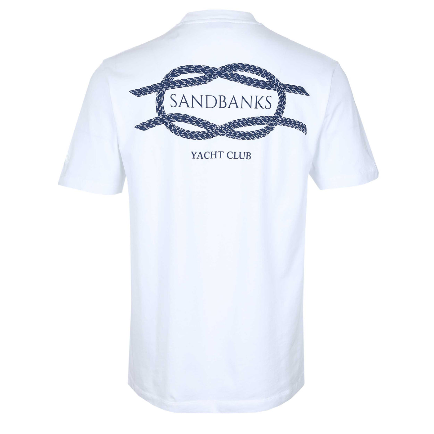 Sandbanks Yacht Club T Shirt in White Back
