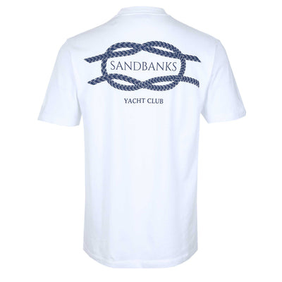 Sandbanks Yacht Club T Shirt in White Back