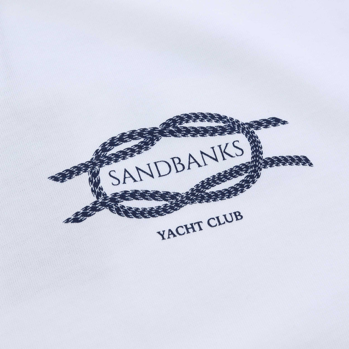 Sandbanks Yacht Club T Shirt in White Chest Logo
