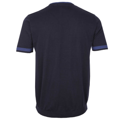 Seinse Crew Neck Knitted T Shirt in Navy Back