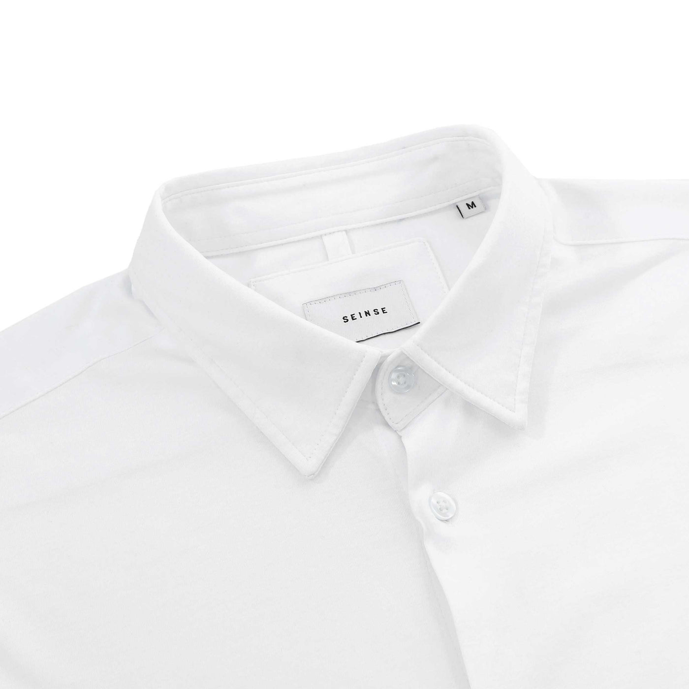 Seinse Basic Stretch Shirt in White Collar