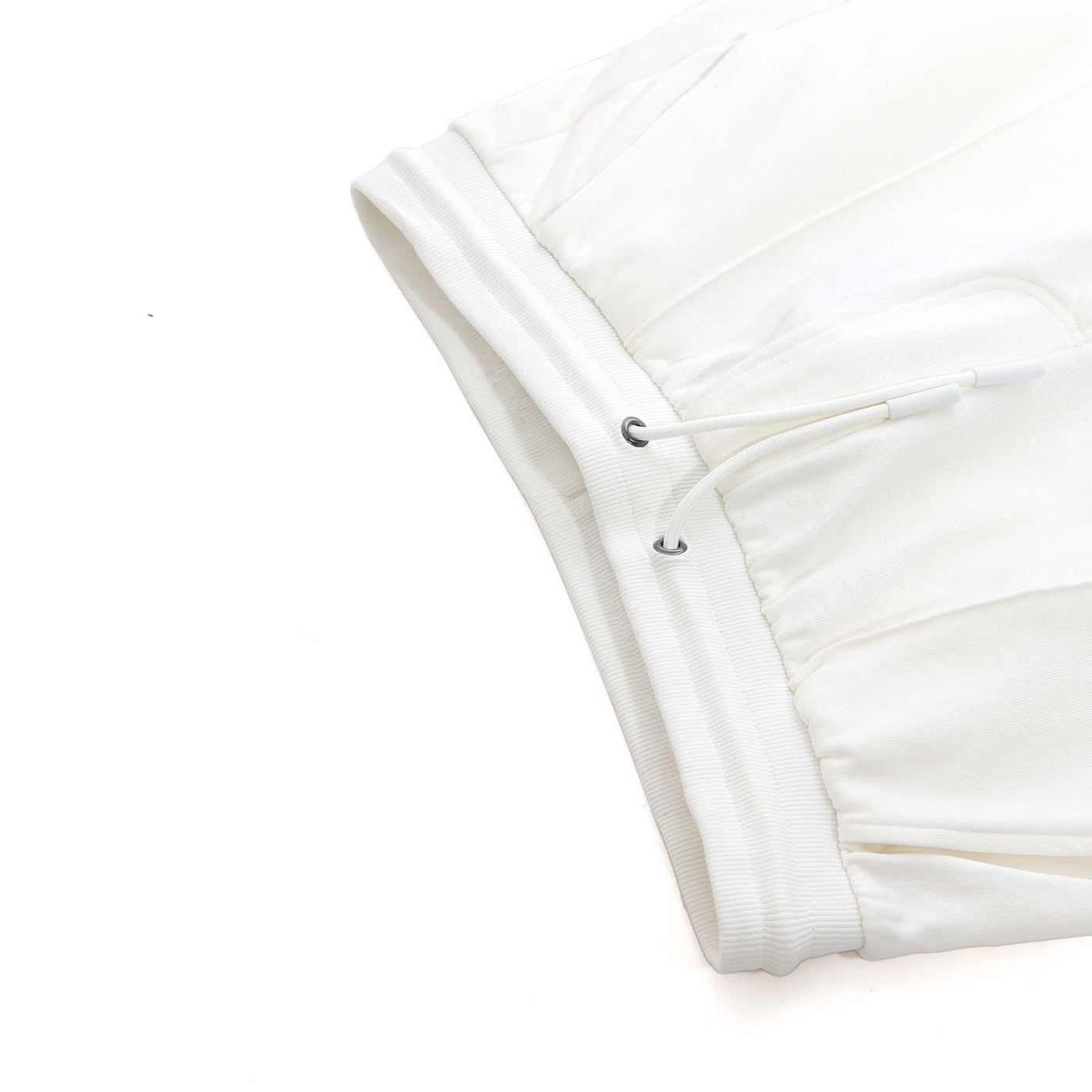 Seinse Basic Sweat Short in Off White Zip