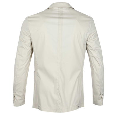Seinse Patch Pocket Blazer Jacket in Beige Back
