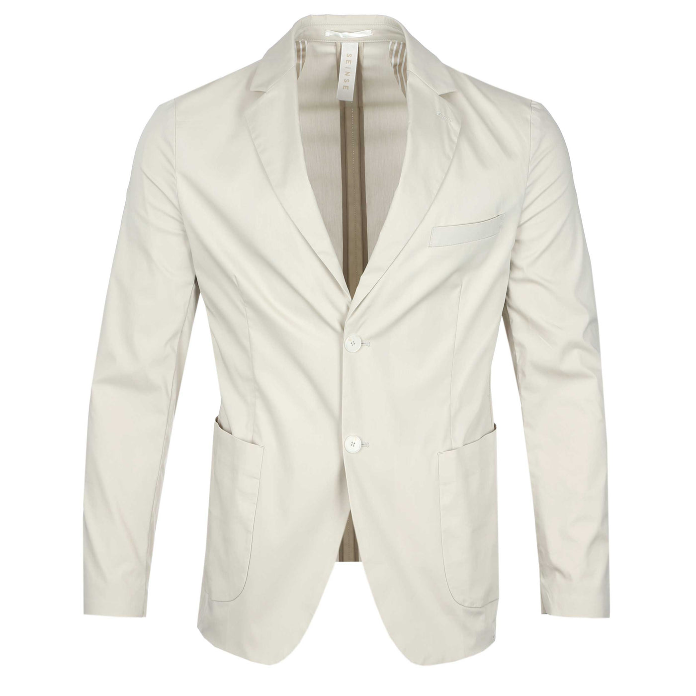 Seinse Patch Pocket Blazer Jacket in Beige