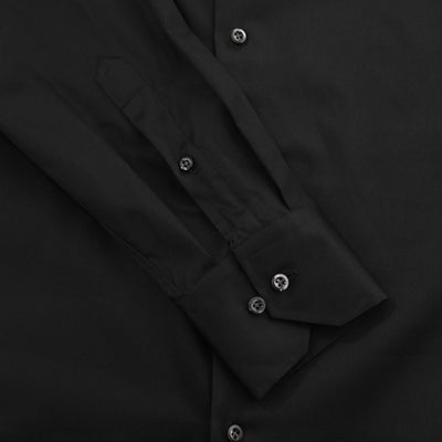 Stenstroms Fitted Body Shirt in Black Cuff