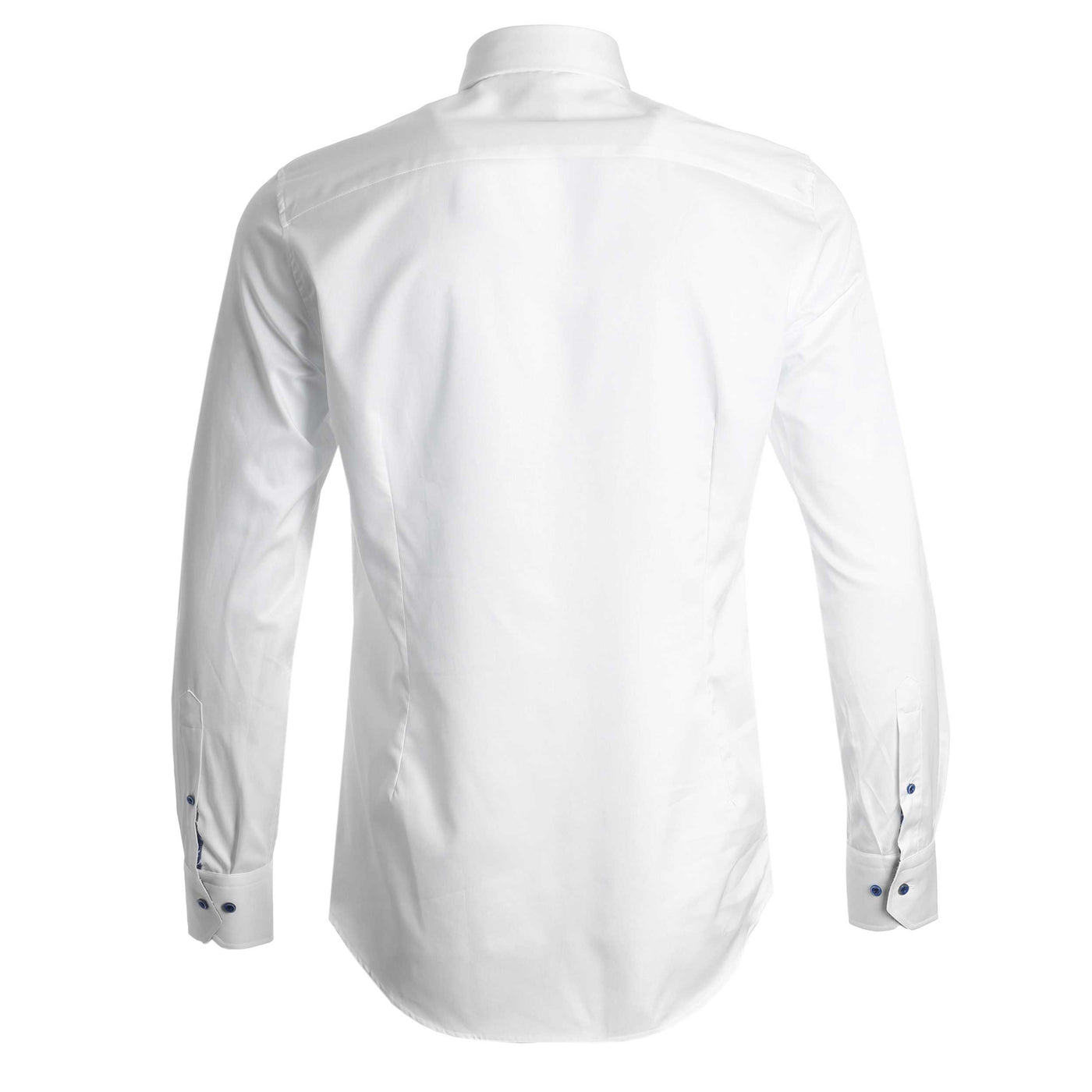 Stenstroms Slimline Paisley Trim Shirt in White Back
