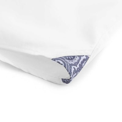 Stenstroms Slimline Paisley Trim Shirt in White Detail
