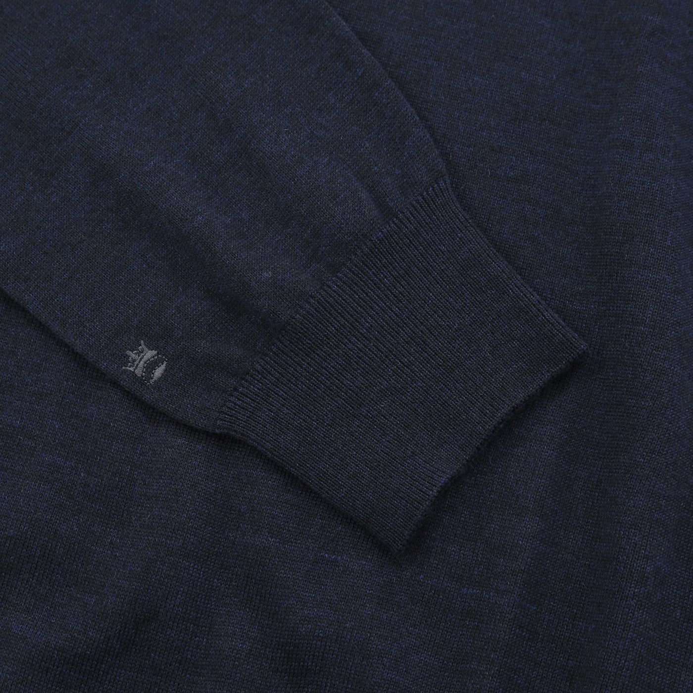 Thomas Maine 1/4 Zip Knitwear in Navy Logo