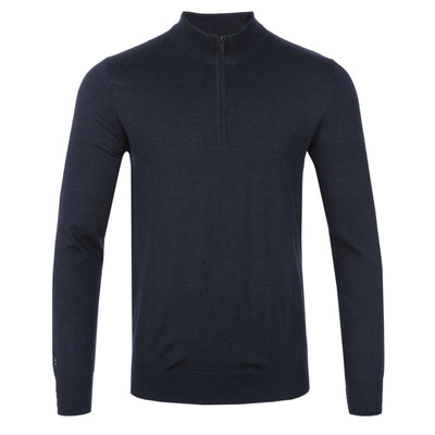 Thomas Maine 1/4 Zip Knitwear in Navy