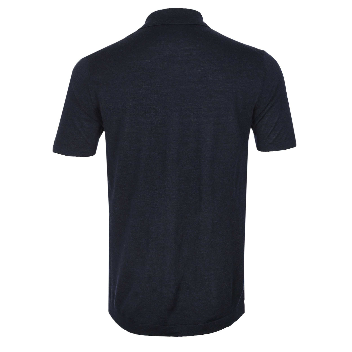 Thomas Maine Button Thru Knitted Polo in Navy