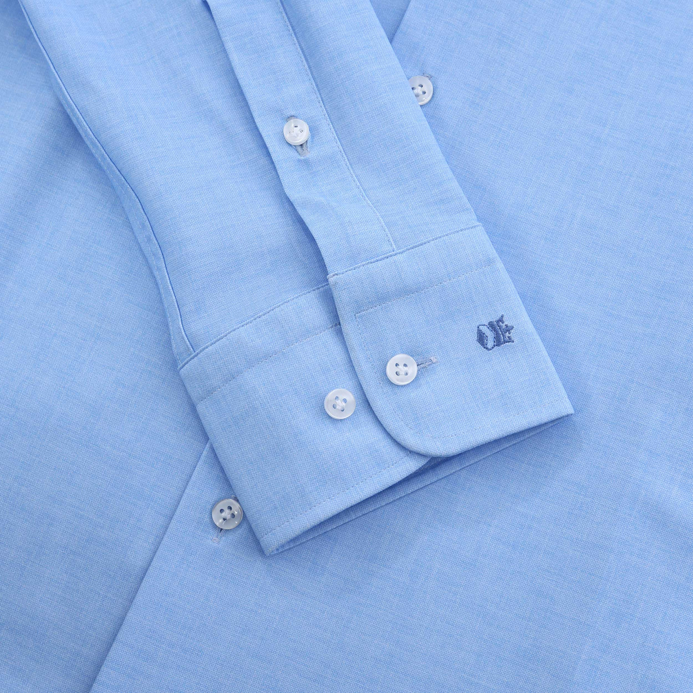 Thomas Maine Canclini Stretch Shirt in Sky Blue Cuff