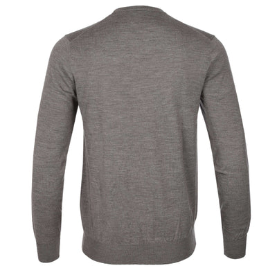 Thomas Maine Crew Neck Knitwear in Light Brown Back