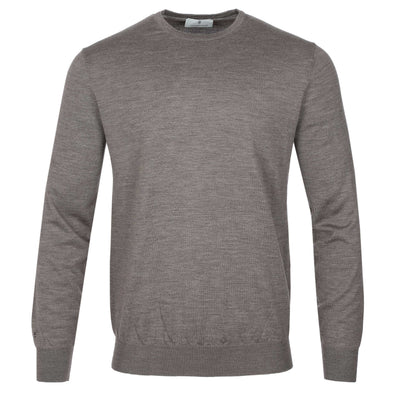 Thomas Maine Crew Neck Knitwear in Light Brown