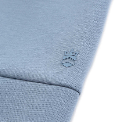 Thomas Maine Interlock 1/4 Zip Sweatshirt in Sky Blue