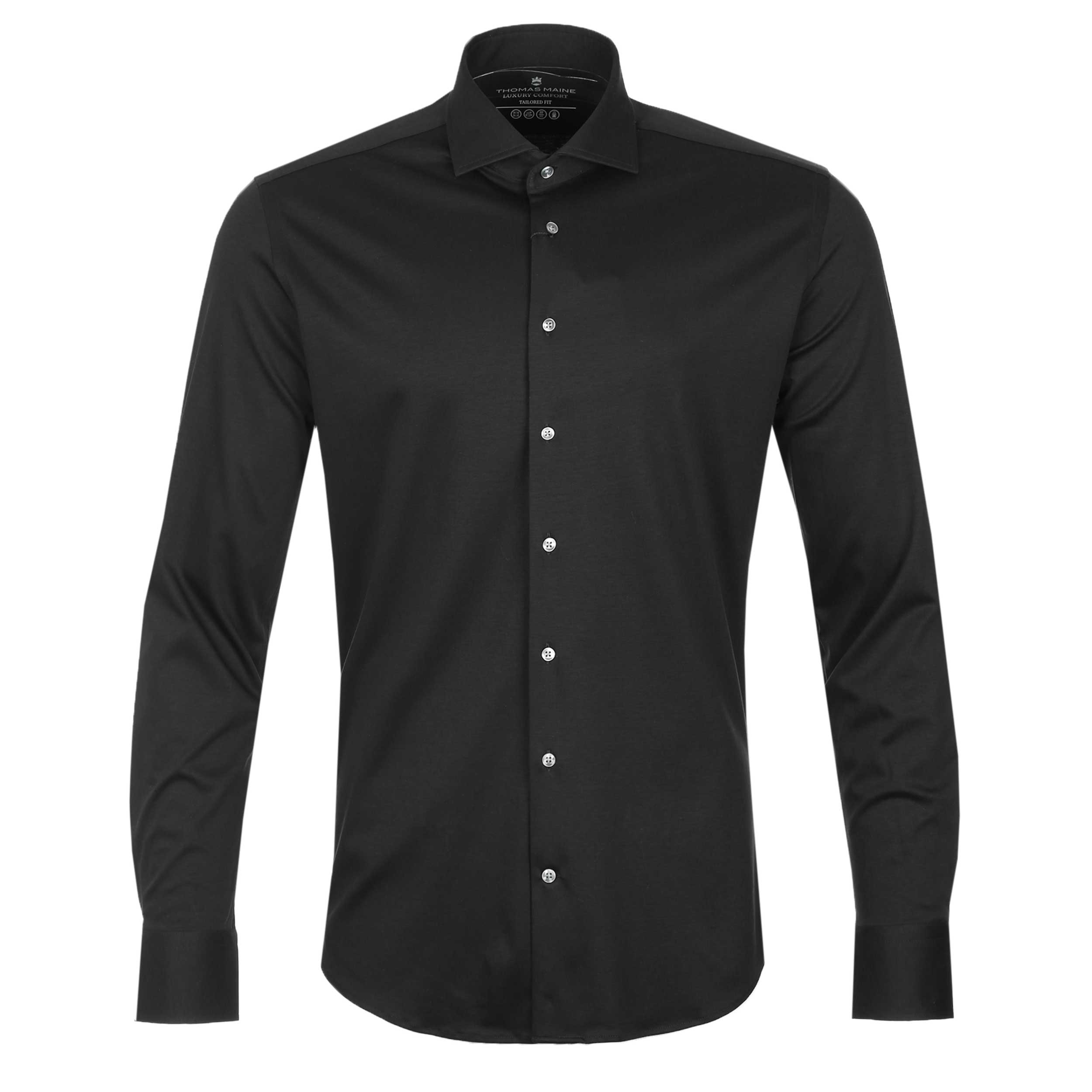 Thomas Maine Roma Modern Stretch Shirt in Black