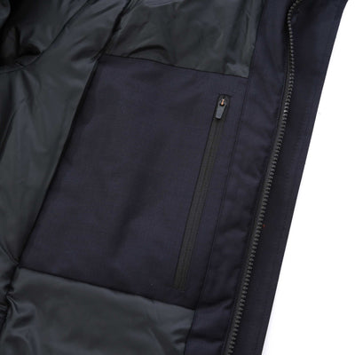 UBR Regulator Parka Savile Coat in Dark Navy Wool Inside Pocket