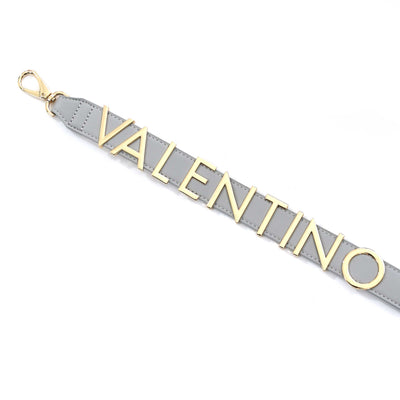 Valentino Bags Alexia Mini Shopper Ladies Bag in Grey Logo Strap