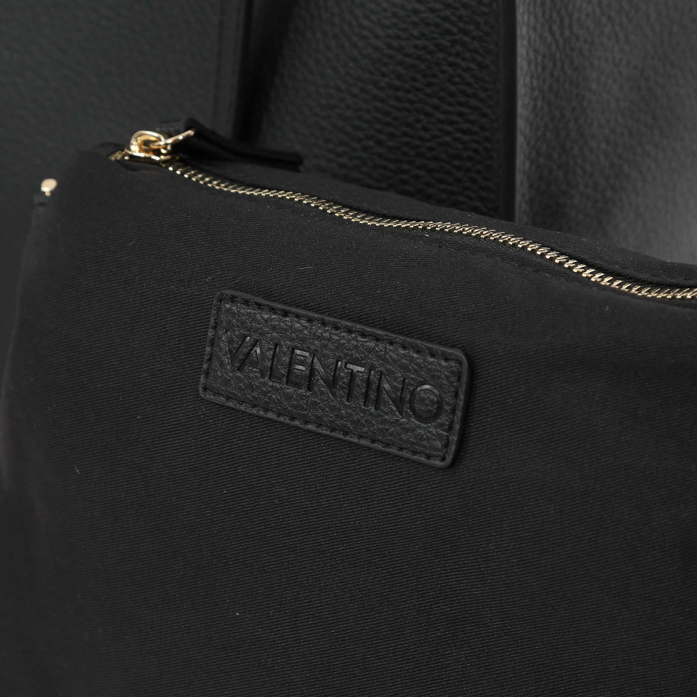 Valentino Bags Post RE Shopper Bag in Black Clutch Logo