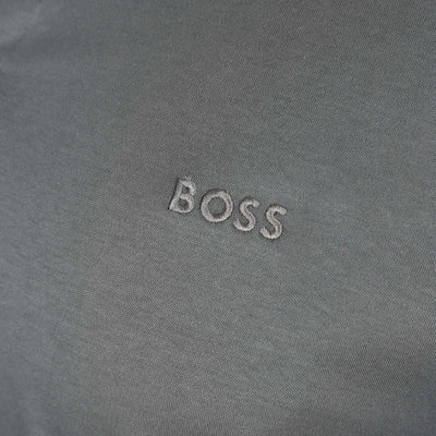 BOSS Pirol Long Sleeve Polo Shirt in Dark Grey