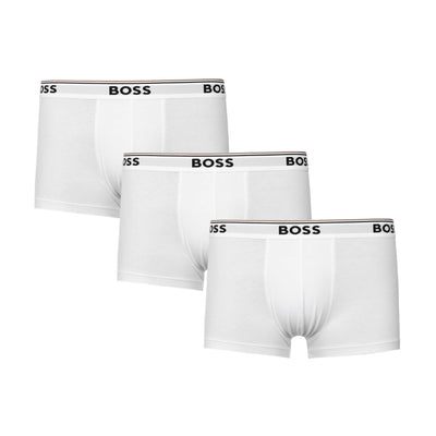 BOSS Trunk 3P Power Underwear in White