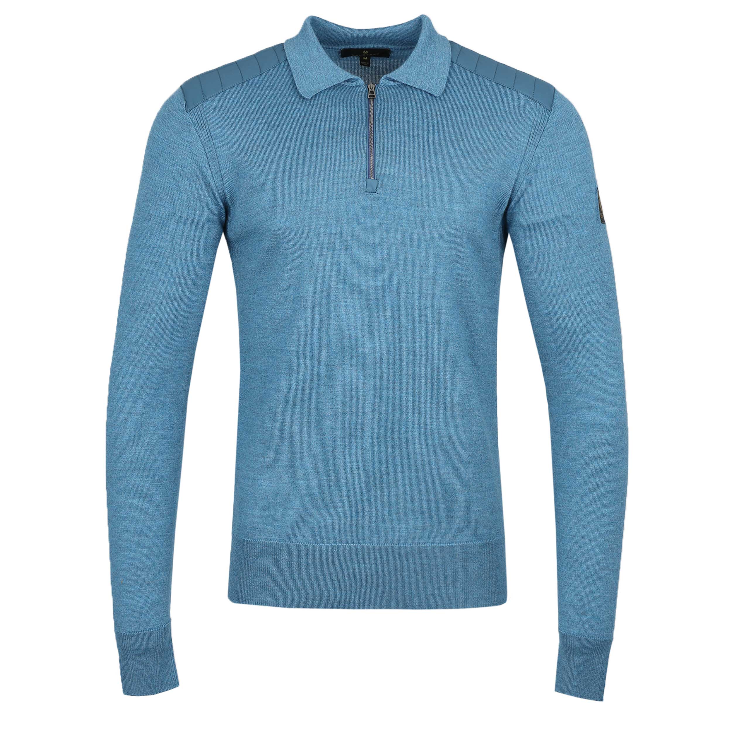 Belstaff Kirk Zip Polo Knitwear in Legion Blue | Belstaff | Norton Barrie