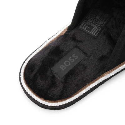 BOSS Home Slid mflg Slipper in Black Insole