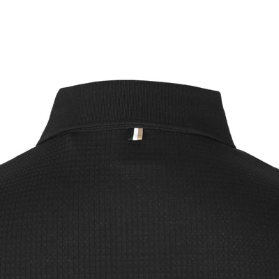 BOSS Pleins 31 LS Polo Shirt in Black Nape Logo