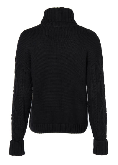 Holland Cooper Noveli Cable Knit in Black