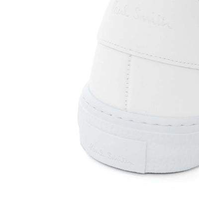 Paul Smith Embroidered Stripes Trainer in White Heel Logo