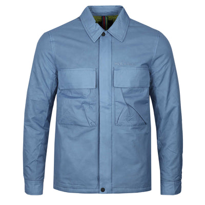 Paul Smith Full Zip Overshirt in Airforce Blue