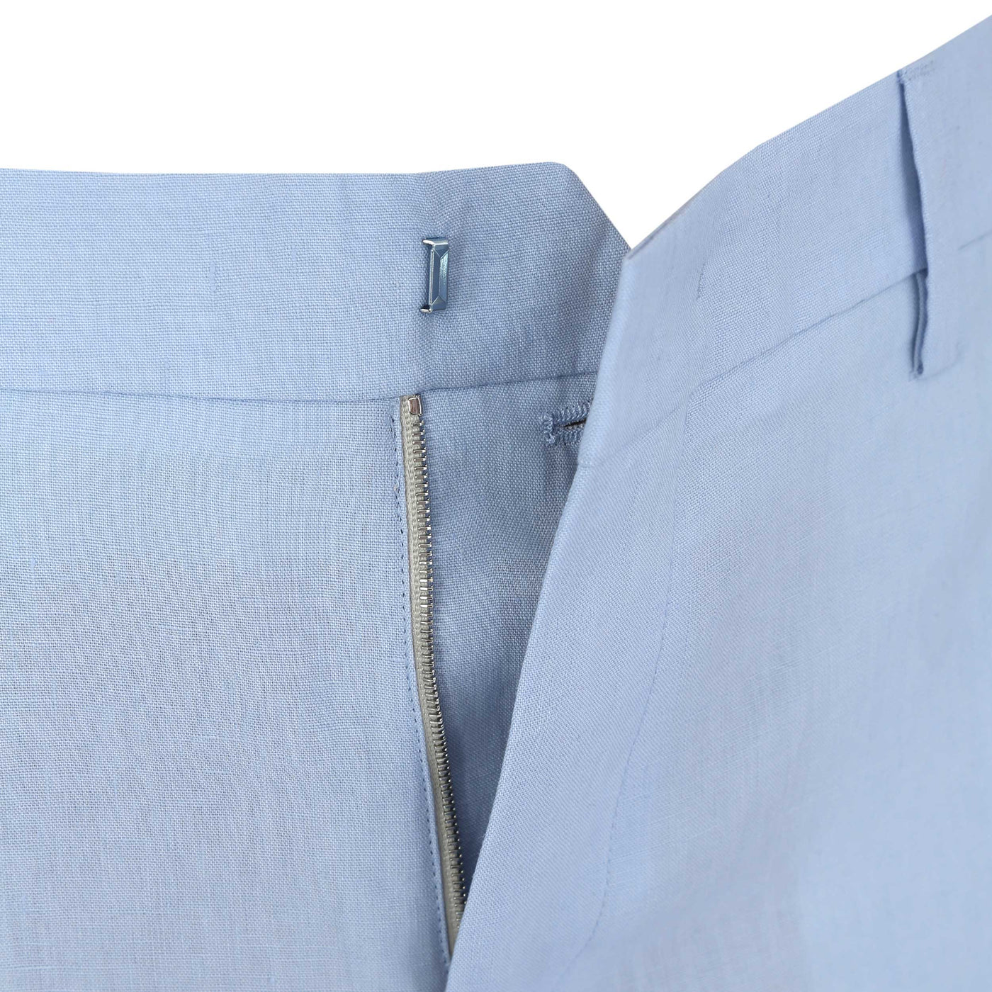 Paul Smith Linen Short in Sky Blue Fastening