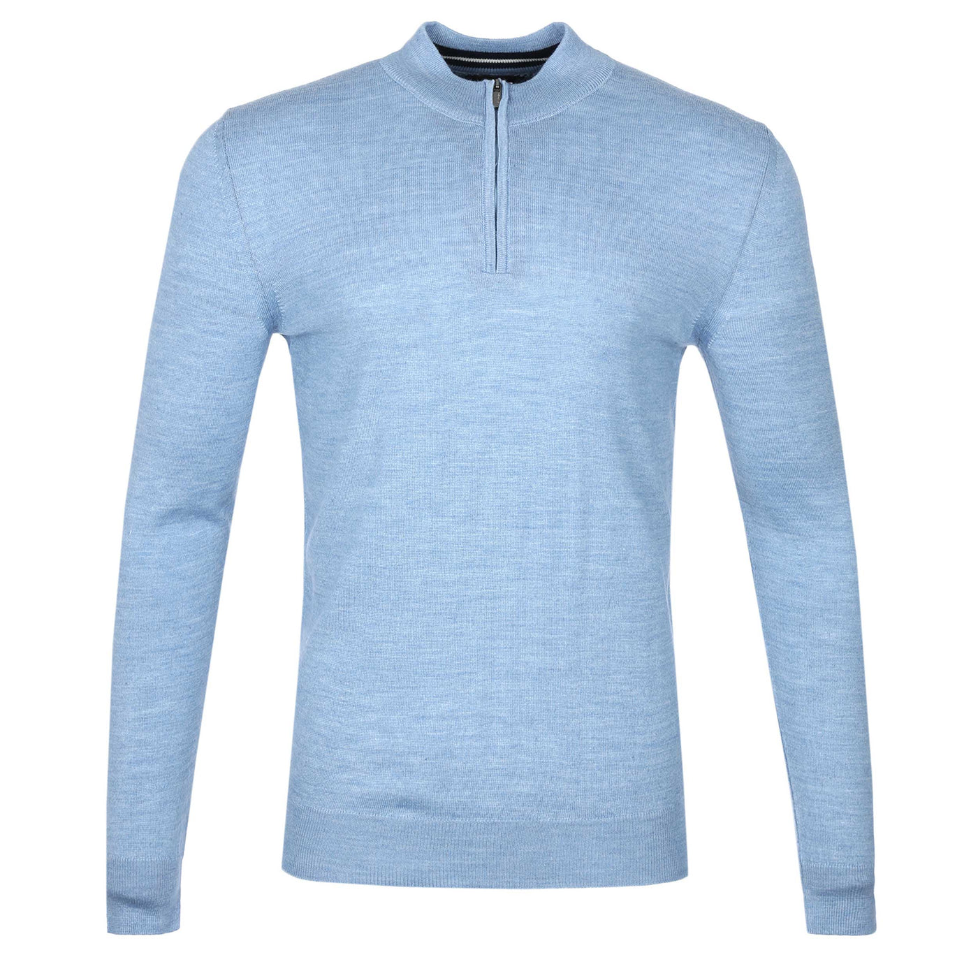 Remus Uomo 1/4 Zip Knitwear in Sky Blue