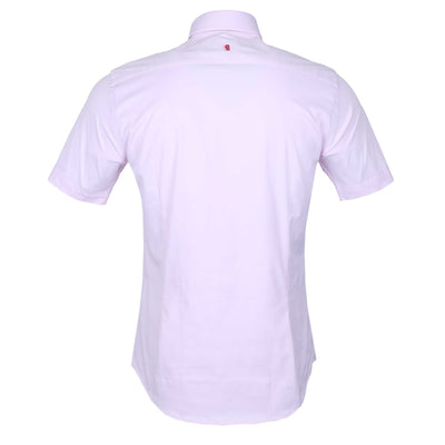 Remus Uomo 2 Way Stretch SS Shirt in Pink Back