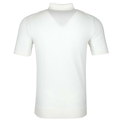 Remus Uomo Waffle Knitted Polo Shirt in White