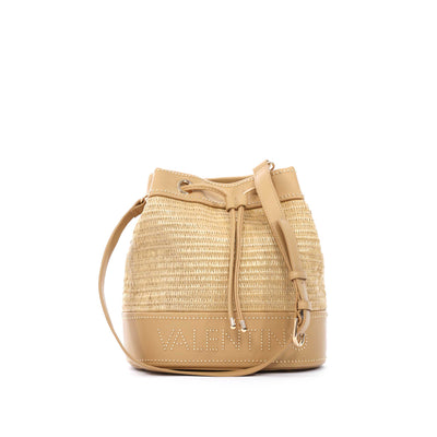 Valentino Bags Float Ladies Bucket Bag in Natural Front