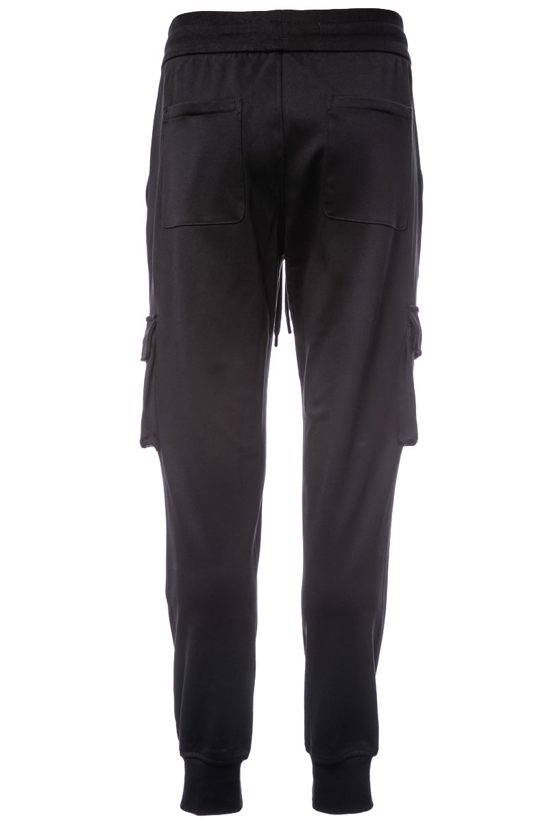 Moose Knuckles Seaside Cargo Jogger Sweat Pant in Black